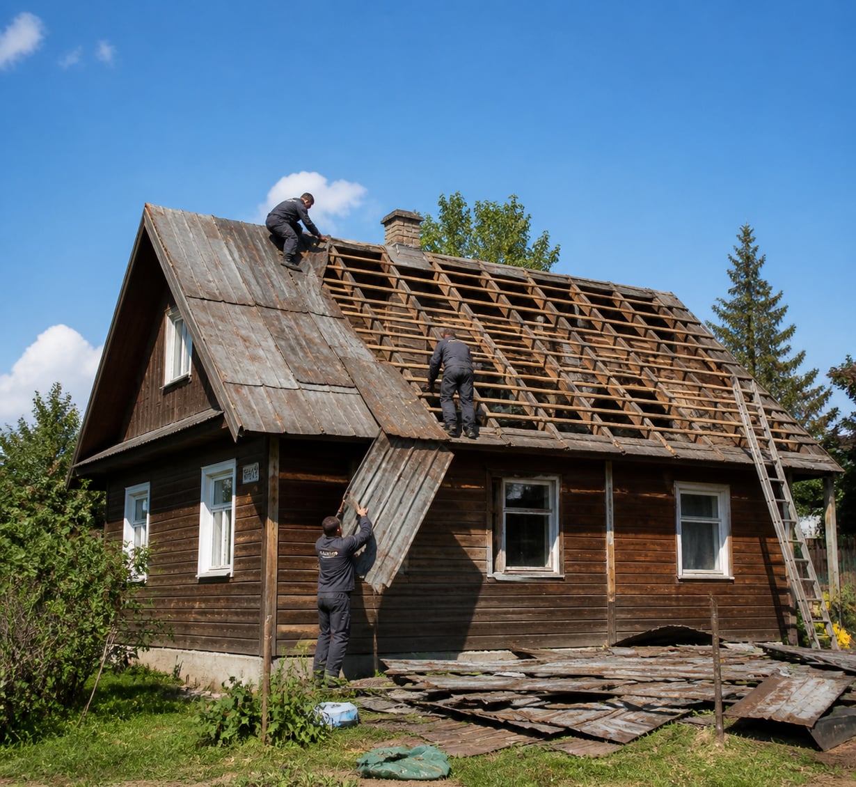 Демонтаж кровли и крыши в Кызыле
