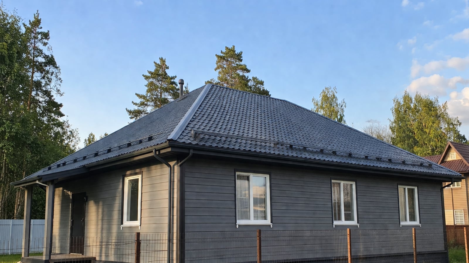 Монтаж крыши с профнастилом, Дмитров, 95 м²
