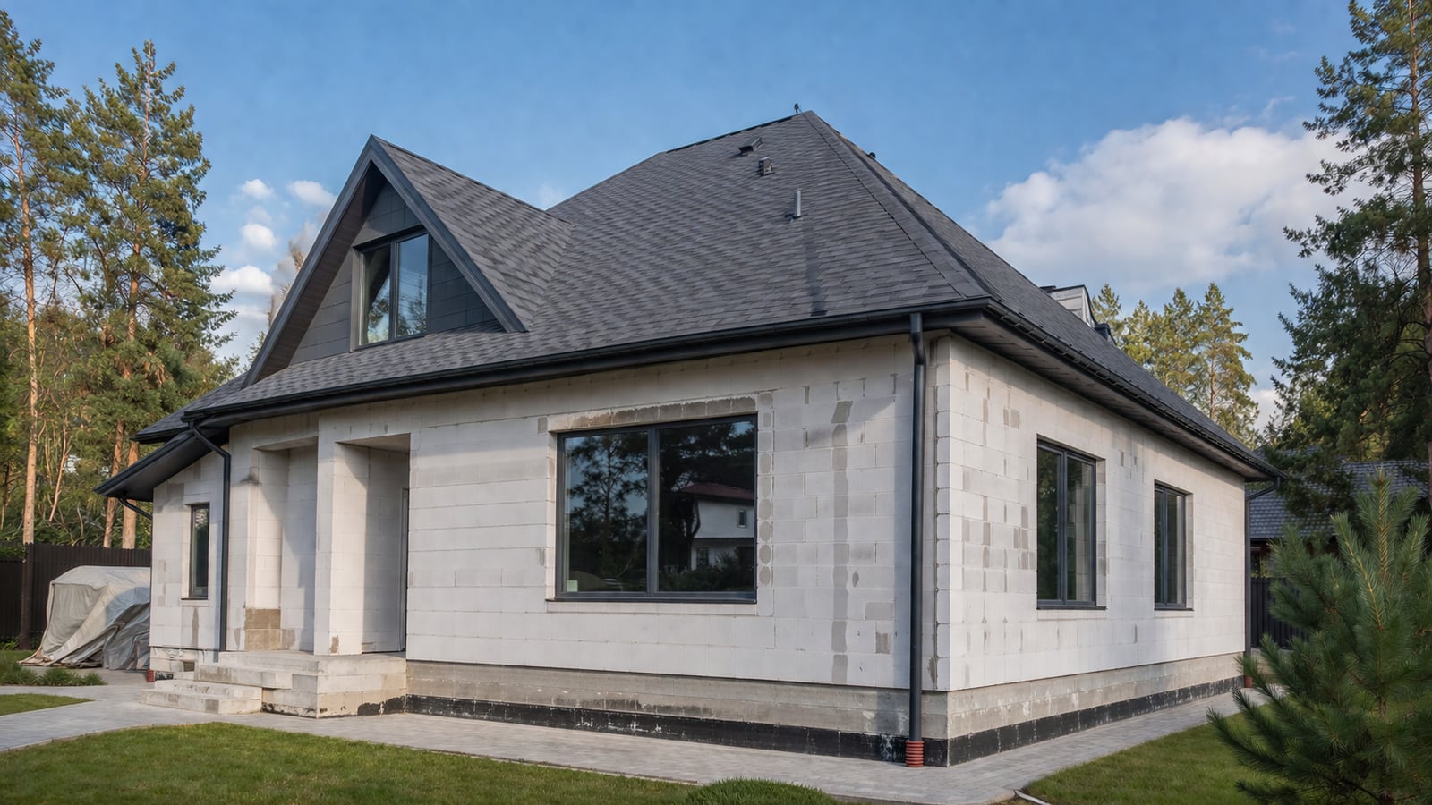 Полувальмовая крыша с гибкой черепицей, Балашиха, 165 м²